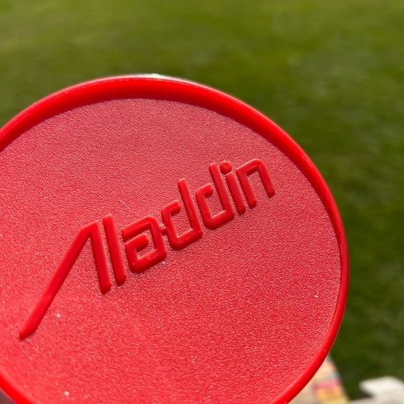 Vtg 1970's Red Aladdin Hy-lo Wide Mouth Thermos Bottle With Handle - Picture 7 of 9